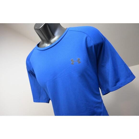 Under Armour Gym Shirt The Tech Tee HeatGear Blue Athletic Mens Size XL - Picture 1 of 10